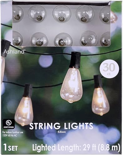 Miniatura 1 de Paquete de 6 cadena de luces Edison transparentes de 30 ct. de Ashland