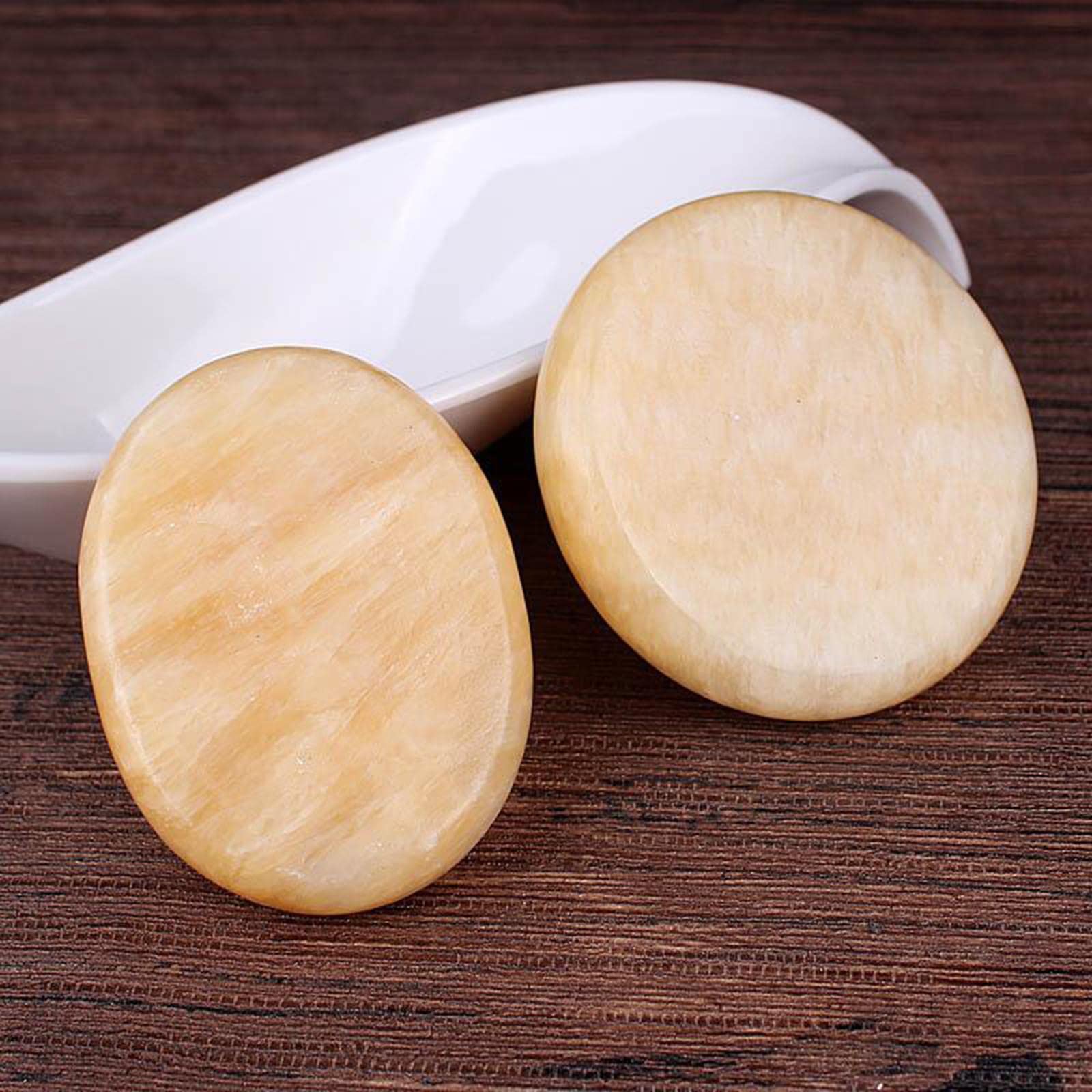 5 Piezas Piedras Calientes para Masaje Piedras Jade Calentadas para Terapia Piedras de Masaje Relajación Alivia Tensión Retención de Duradera Ma, 6 piezas