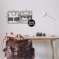 Vista 3 de Stupell Industries Arte de pared moderno de estilo rústico para baño, diseño de Milli Villa, 2 piezas, cada uno de 12 x 12 pulgadas, marco negro