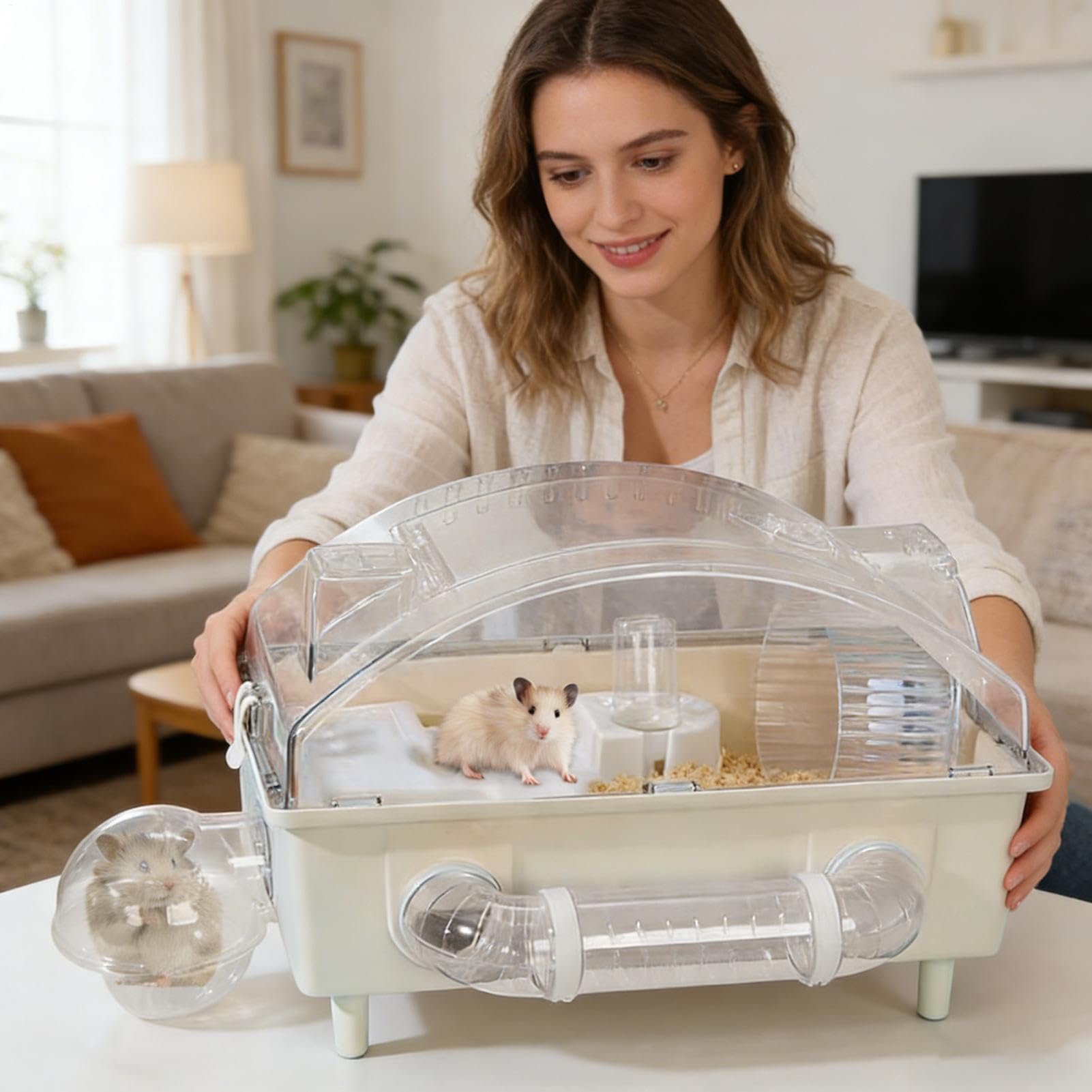 Klatka dla Chomika Zamknięcie Dla Zwierząt Domowych | Przenosne Siedlisko Dla Zwierzat Dla Chomika Krolika Miniaturkowego Swinki Morskiej Fretek Szczura