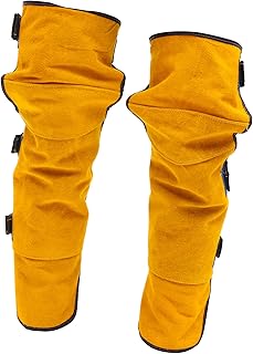 COLLBATH 1pair Leather Knee Pads Floor Mat Cowhide