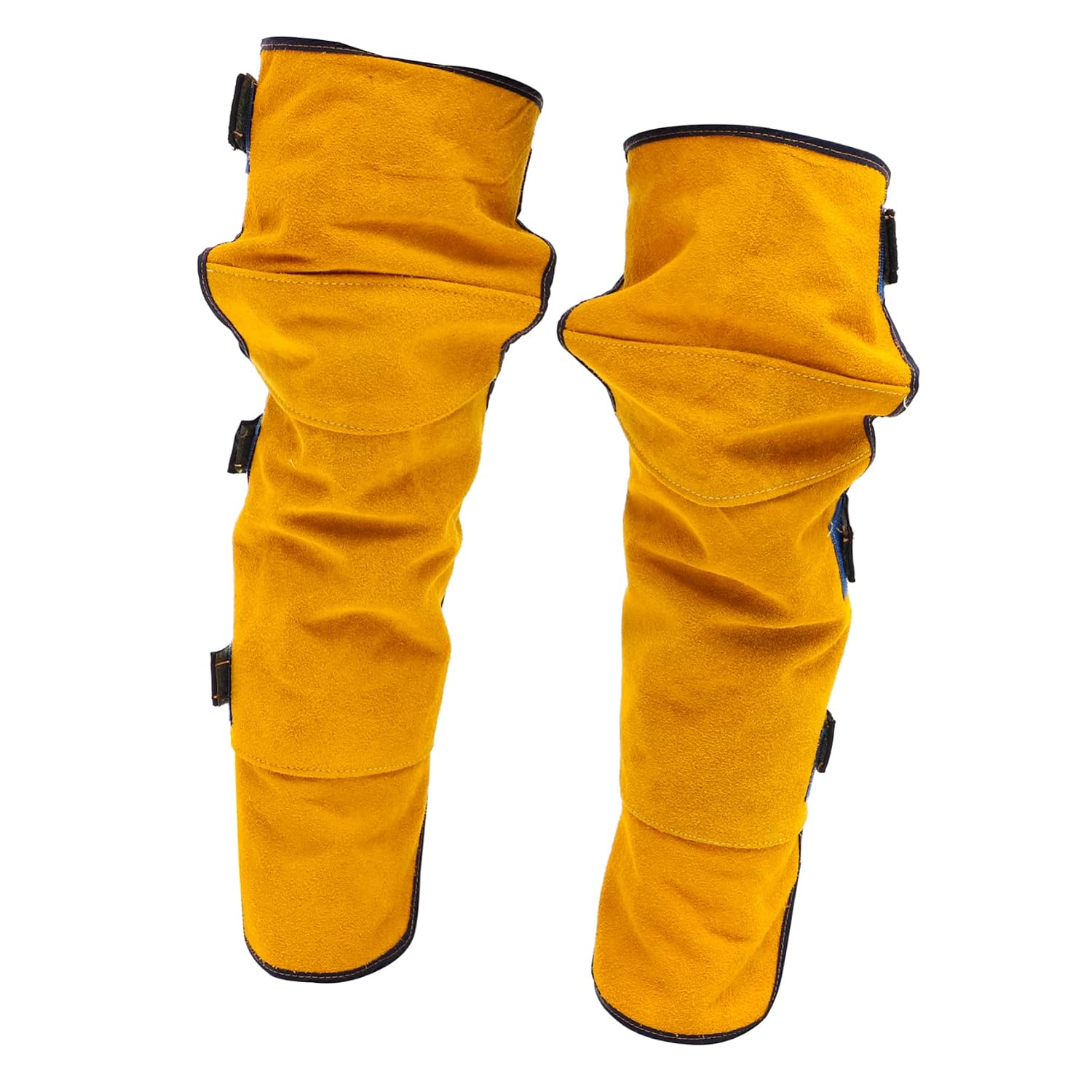 COLLBATH Anti-scald Leg Cover for Welding Thick Cowhide Knee Pad Comfortable Fit Welding Leg Guads Professional Knee Protector Black Random