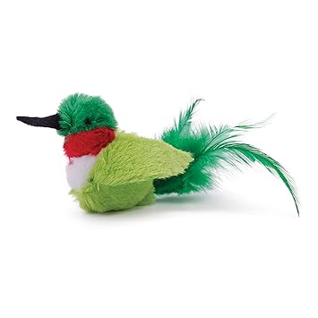 OurPets Play-N-Squeak Real Birds Buzz Off Interactive Cat Toy, Model:1010011959