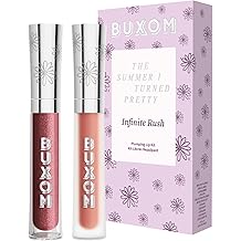 Buxom &amp; The Summer I Turned Pretty - Lip Gloss Kit, Limited Edition Plumping and Moisturizing Formula for Fuller-Looking Lips and High Shine Finish, Includes Two Full-Size Lip Glosses