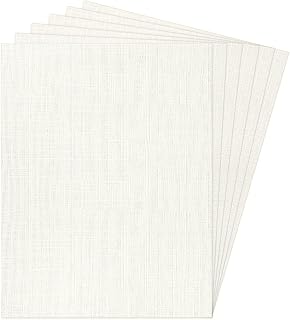 8.5 x 11 Ivory Linen Paper Textured Cardstock 100lb