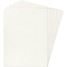 Goefun 8.5x11 Ivory Linen Paper Texture Cardstock, 100lb Light Cream Cardstock, Linen Texture Cardstock, Pack of 100 for Printing, Resume, Invitations, Artwork, Craft