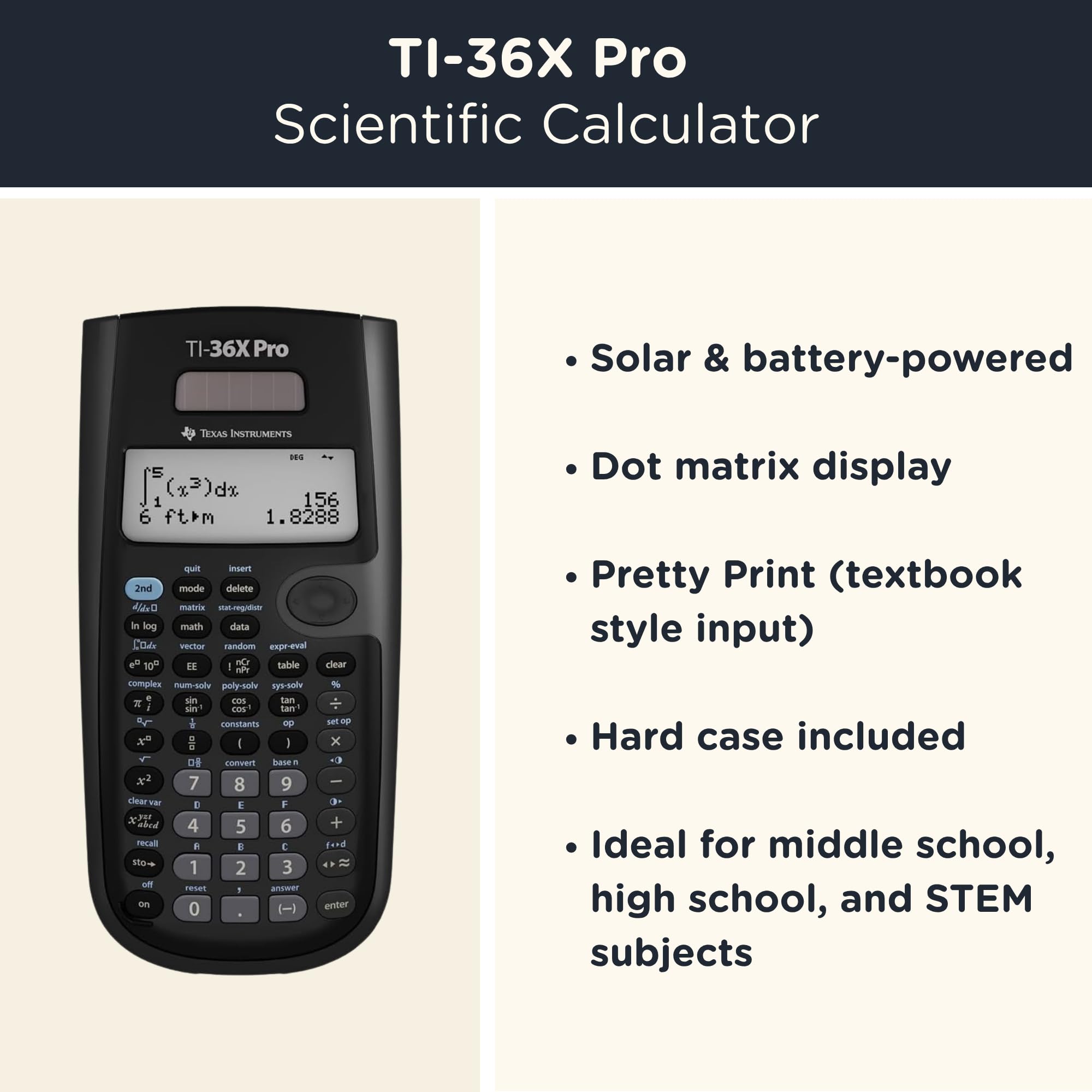 TI-36X Pro + The Ultimate Guide + Étui de protection WYNGS