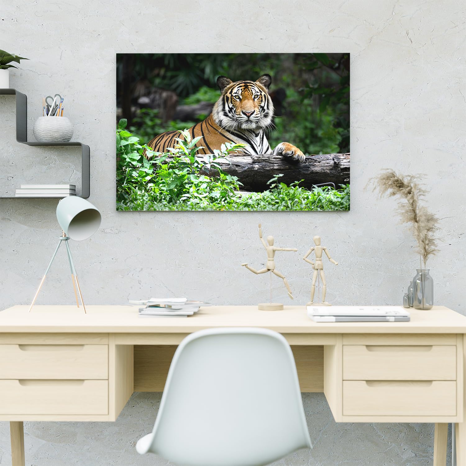Artaza Cuadros Decoración Salón Modernos Tigre - 60x40 cm - Cuadros Animales - Decoración Pared - Lienzos - Selva