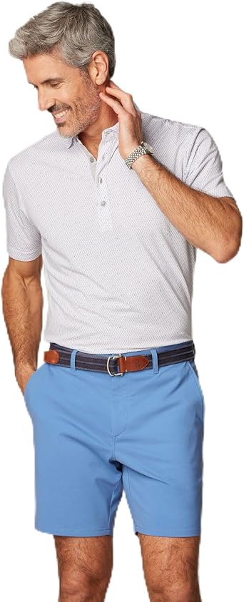 johnnie-O Vestal Printed Cotton Blend Performance Polo Seal/XL, X-Large
