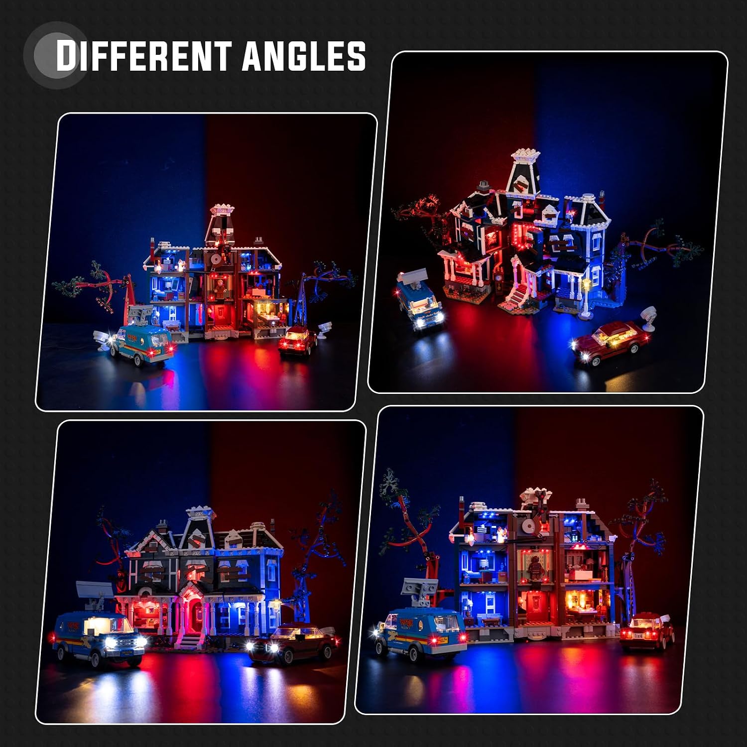 Nitemode RC Light Kit Compatible with Lego Stranger Things: The Creel House 11370 Building Set | Upgraded Remote Control & Multi-Mode Dimming & Zonal Lighting (NOT Included 11370 Set)