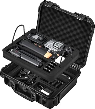 Hard Case Organizer For Gopro Hero 13/12/11/10/9/8 Media Mod/Volta/Protective Housing/Chest Mount Creator Edition Accessories Waterproof Travel Storage Carrying Case 12.4 * 4.7 * 10.4inch