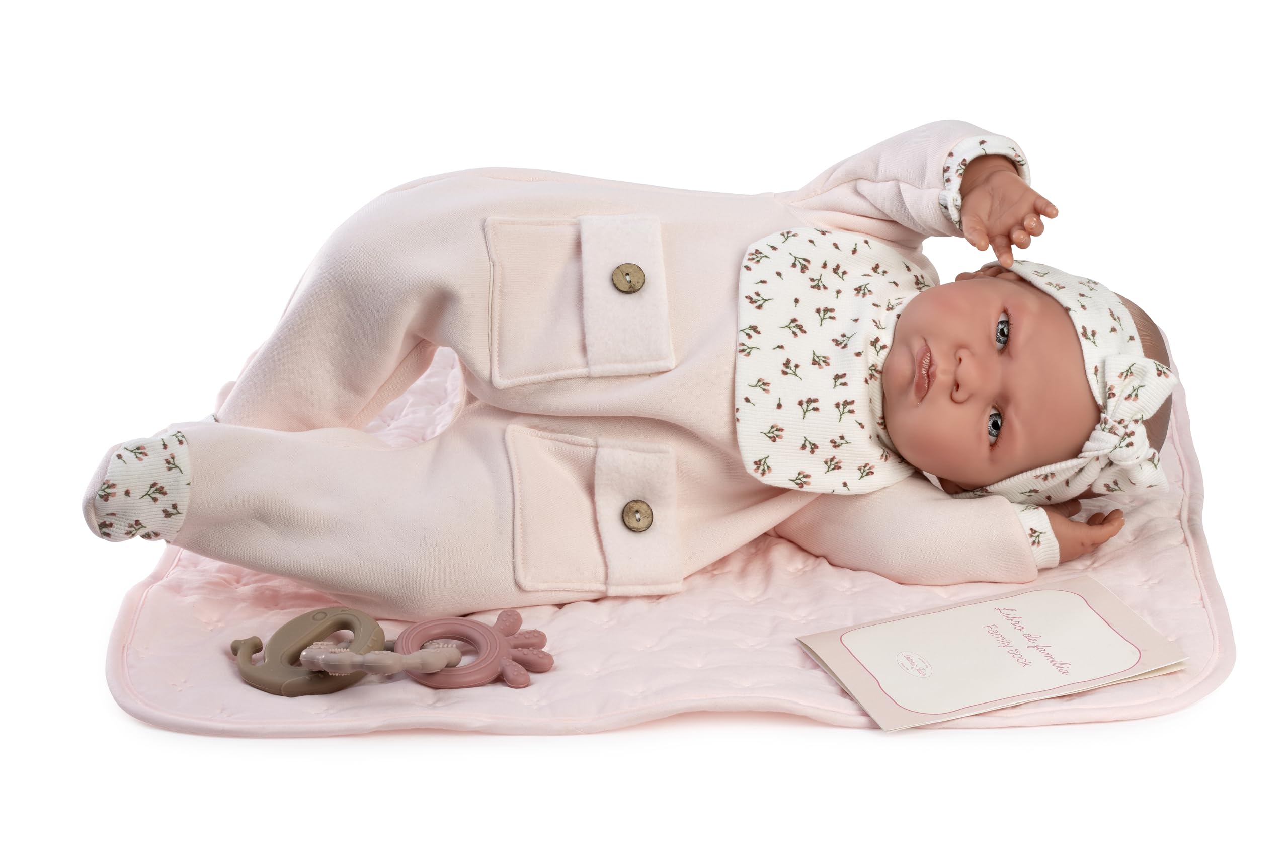 Antonio Juan Mi Primer Reborn Berta, Muñeca Realista con Manta Acolchada, Juguete para Niños Pequeños