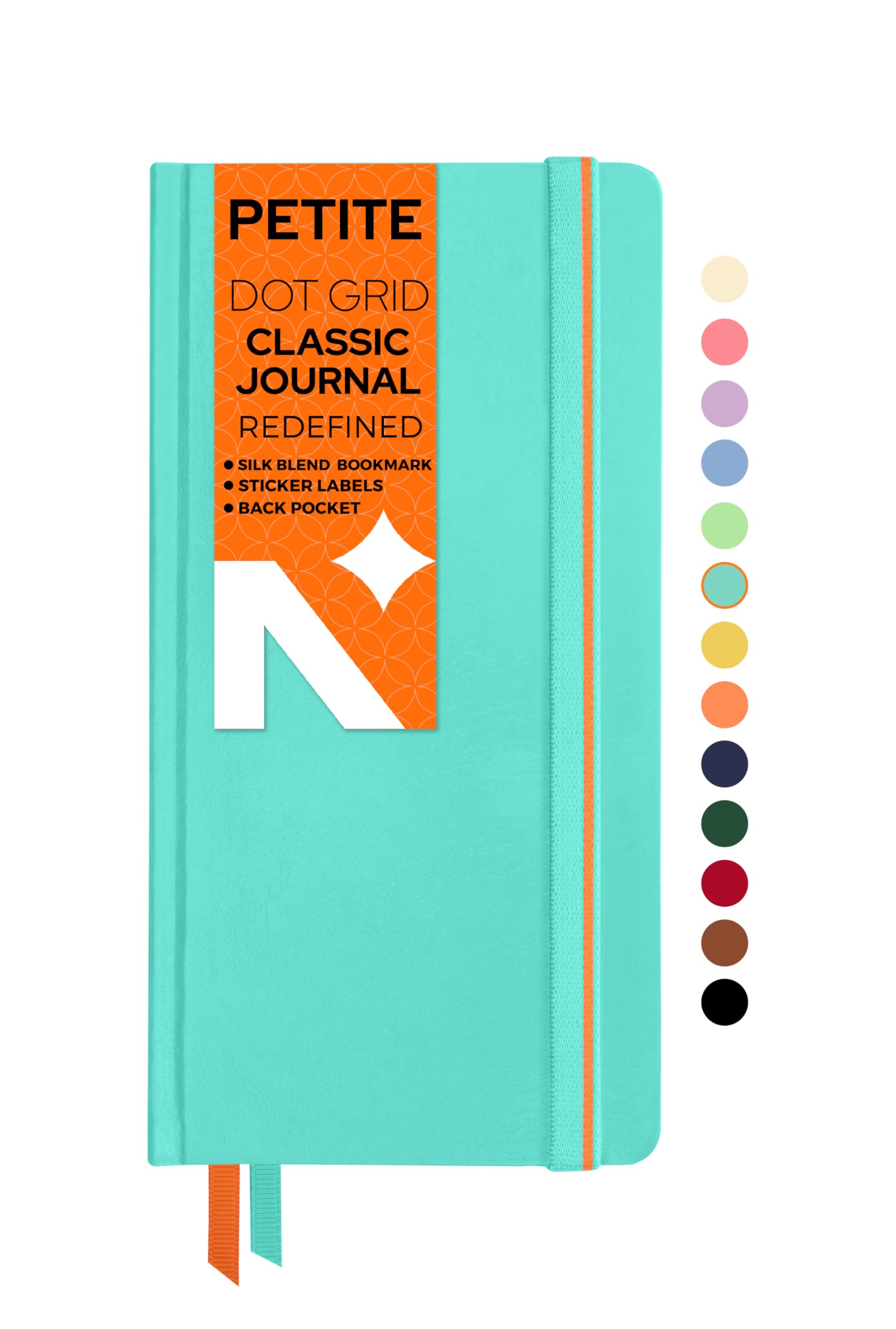 NEORAH - Petite - DOTGRID Notebook - 110 GSM - 160 Pages | Size (21.0 cm x 10.5 cm) - Elastic Band Enclosure Completely Handmade (Teal) (B09PMWN8YR) Amazon Price History, Amazon Price Tracker