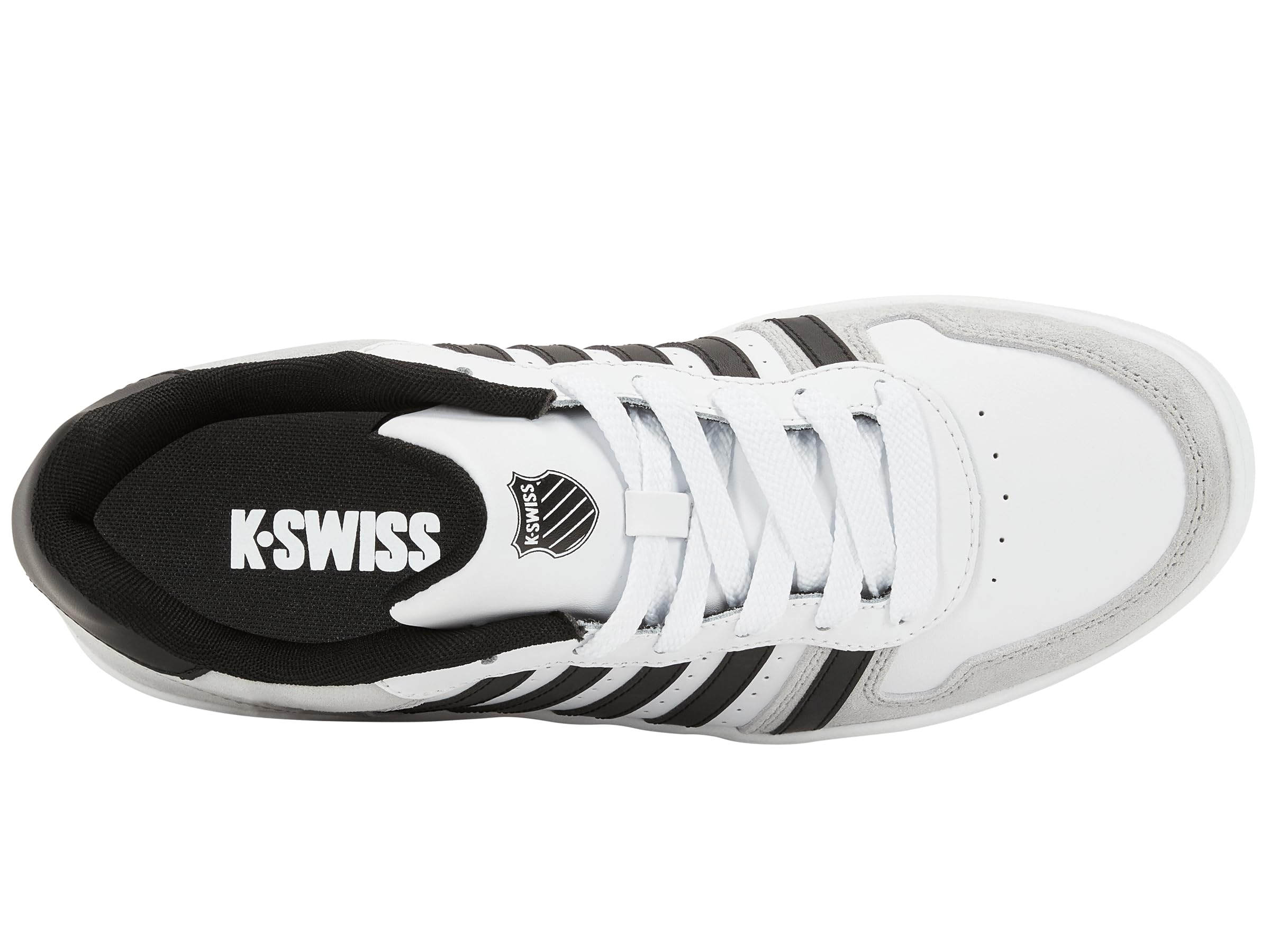 K-Swiss Court Palisades Herren Turnschuh , White Gray Black, 43 EU