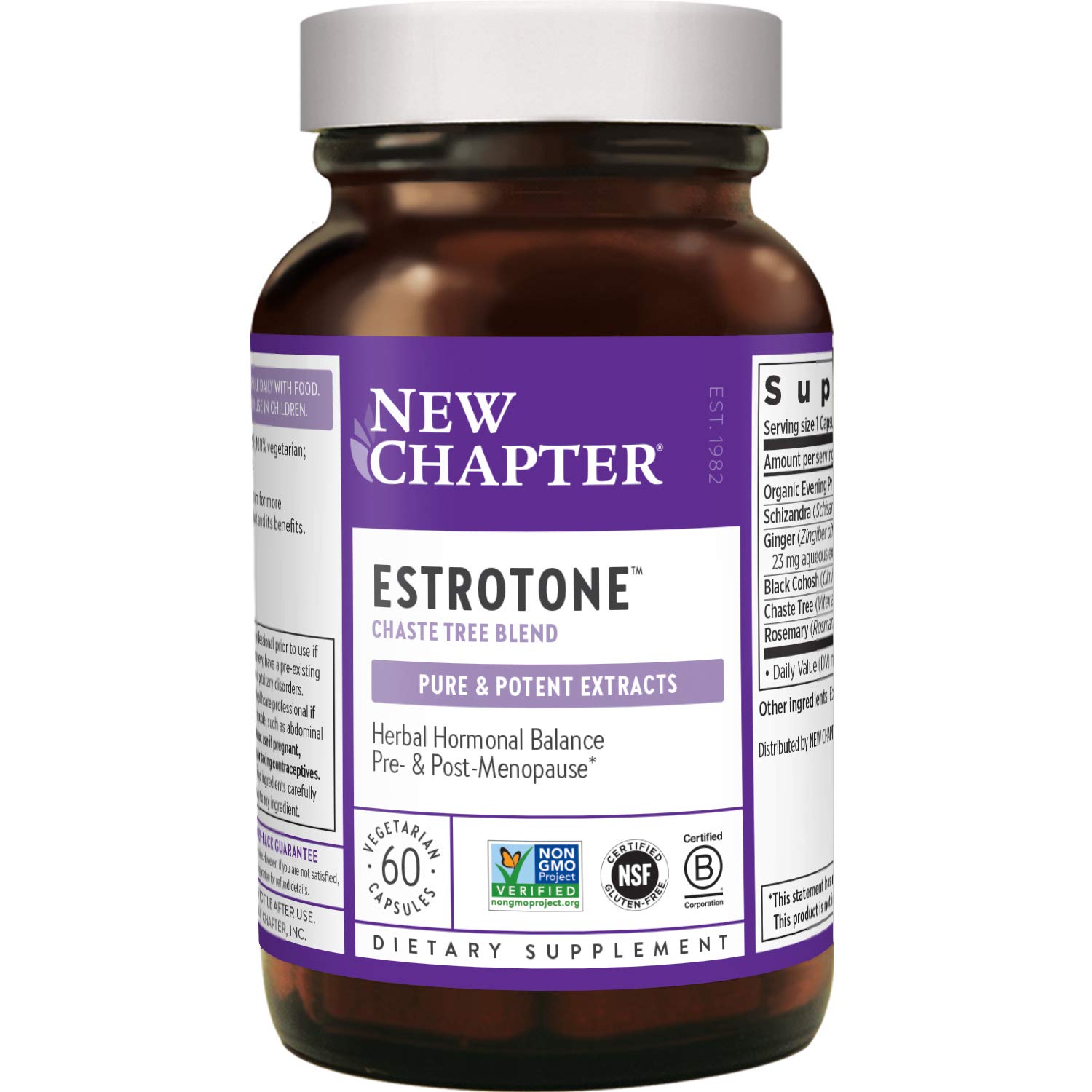 New Chapter Menopause Supplement Estrotone with Evening Primrose Oil + Black Cohosh for Hormone