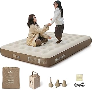 Naturehike エアーベッド 内蔵電動ポンプ キャンプ/防災/来客用 1/2/3 人用 蜂の巣構造 厚手 25cm 450kg 耐荷重 快適睡眠 簡易操作 Type-C 充電 コンパクト 収納袋付き