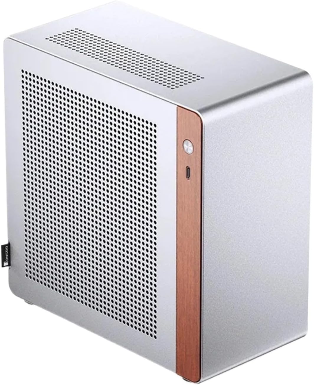 Compatible for JONSBO NV10 ITX Mini Chassis, Full Aluminum, Supports 1U Flex Power Supply(NV10 Silver)