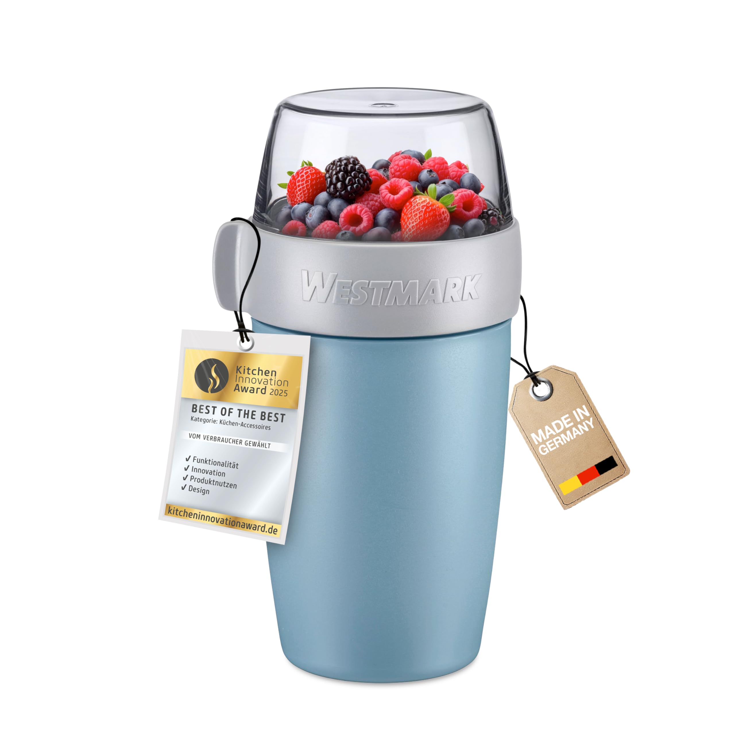 Westmark Colourless Muesli Cup – Handy Cup To Go, Ideal For Cornflakes, Soup, Porridge Or Yoghurt, Microwave And Freezer Safe – 700Ml, Bpa Free