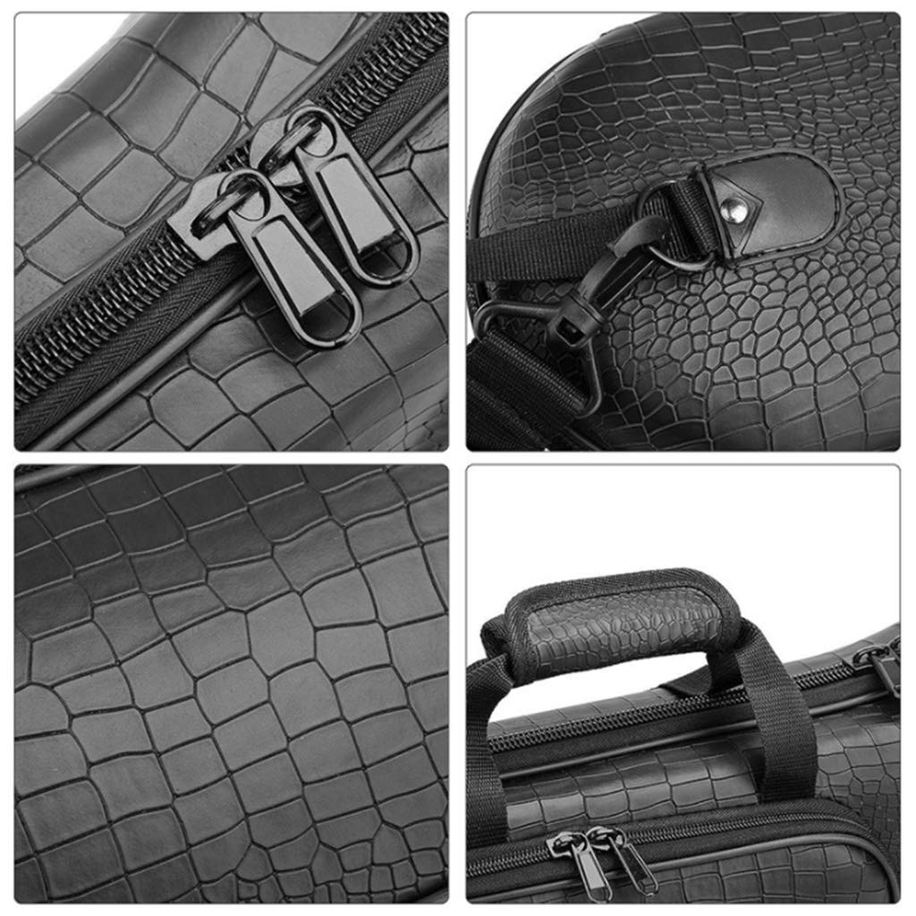 Bolsa de Trompeta Profesional Estuche Rígido de Transporte para Instrumentos de Viento Negro - Cocodrilo grano