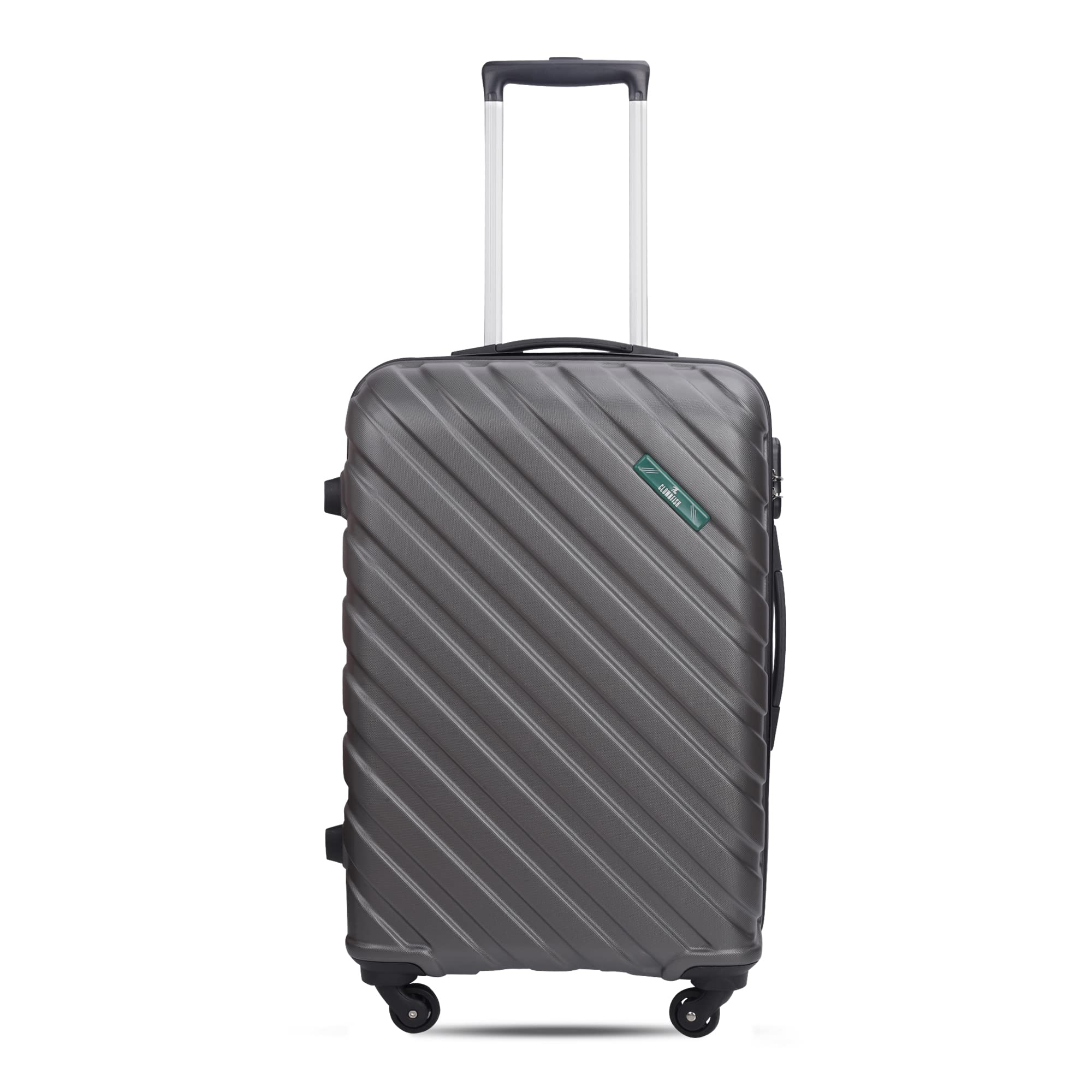 the clownfish Armstrong Luggage Abs Hard Case Suitcase Four Spinner Wheel Trolley Bag- Copper Silver (Medium Size, 65 Cm- 24 Inch)-picture-1