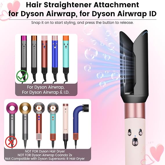 Hair Smooth Attachment for Dyson Airwrap HS01 HS05 HS08, Gentle Airflow Smooth Finishing Nozzle for Air wrap for Sleek Polished Finish