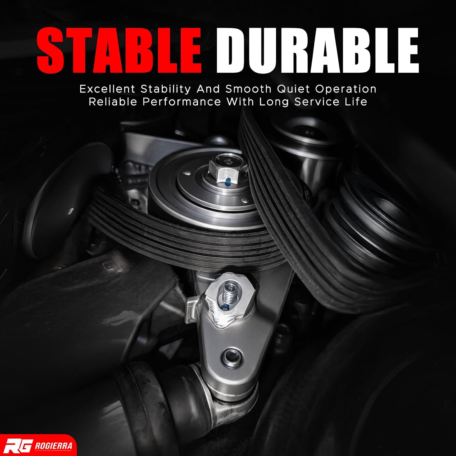 Drive Belt Tensioner Assembly with Pulley 3.5L V6 Compatible with Honda Accord 2008-2010 Odyssey 2005-2010 Pilot 2006-2011 ，Replace 31170R70A01 31170RKB005