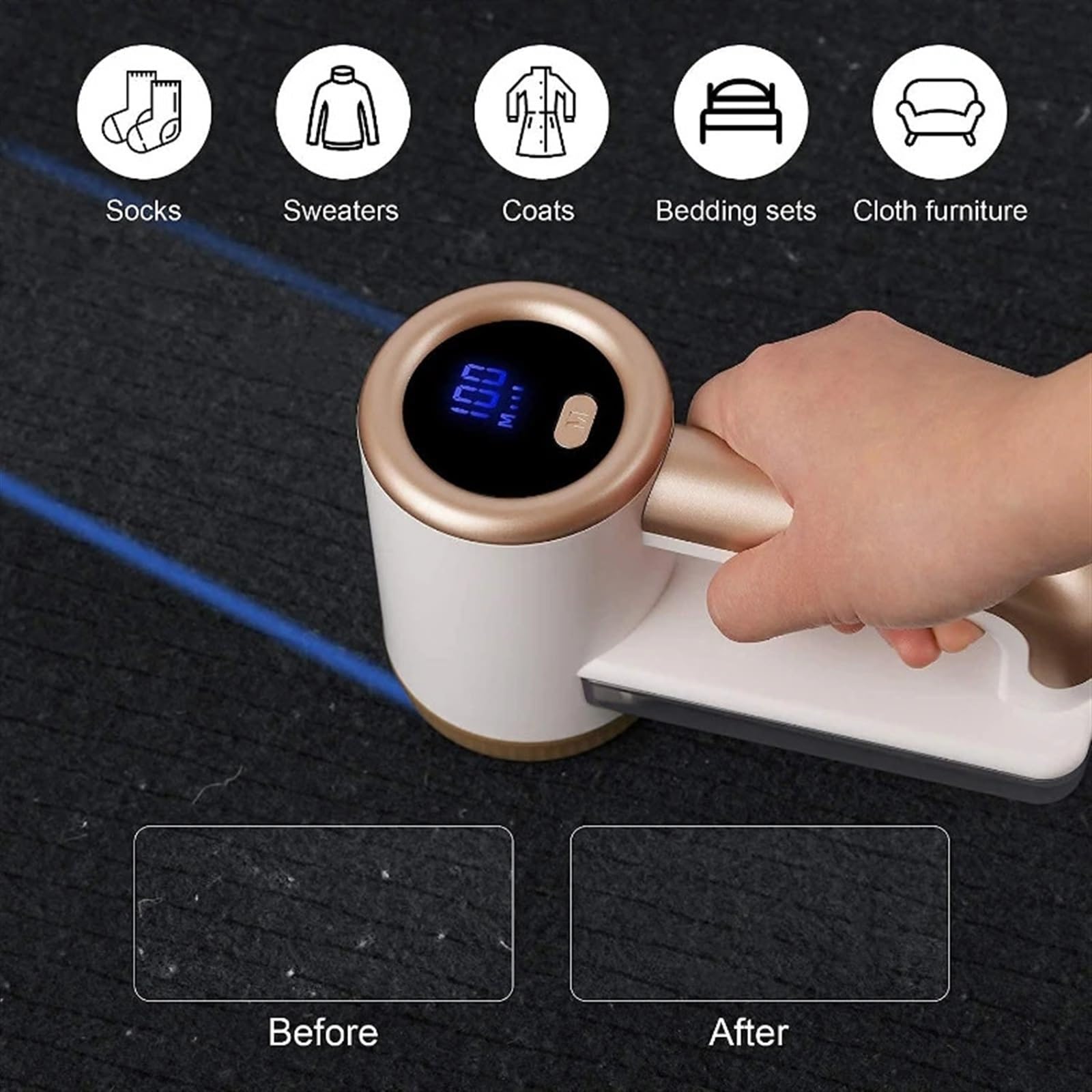 Quitapelusas Electrico Eliminador de Pelusa eléctrico, Ropa portátil Recargable, suéter, Cortinas, afeitadora de Tela, recortador de Bolas de Pelo Quitapelusas