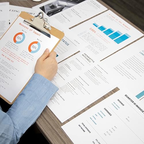 Miniatura 7 de BAZIC - 80 hojas de papel blanco multiusos de 85 x 11 pulgadas 20 libras 265ozm papel de copia láser e impresión general paquete de 80unidades 1