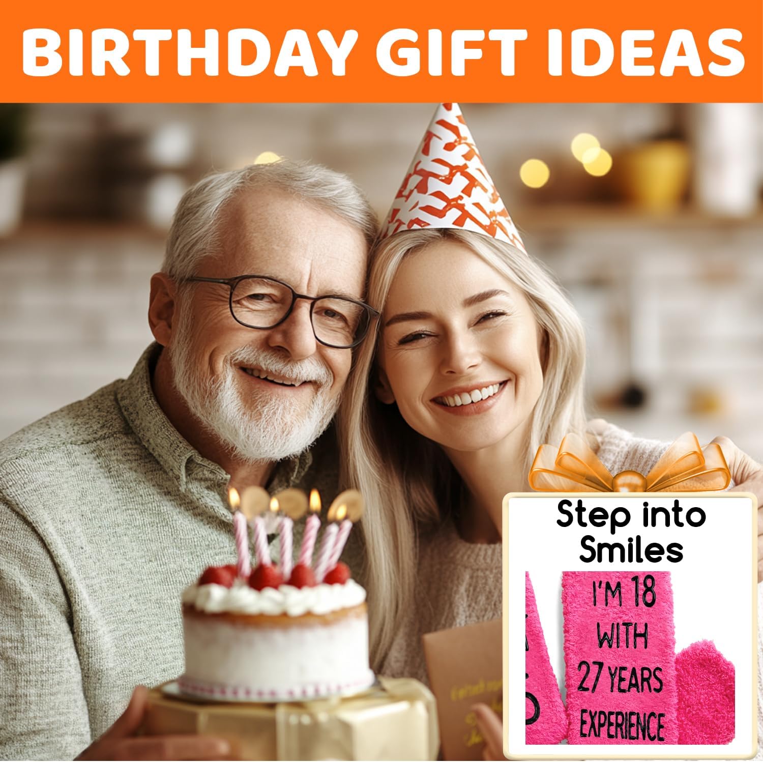 HAPPYPOP Birthday Gifts for Women - 45th 50th Socks for Mom Wife Friends, Gift Ideas for Her - Image 3