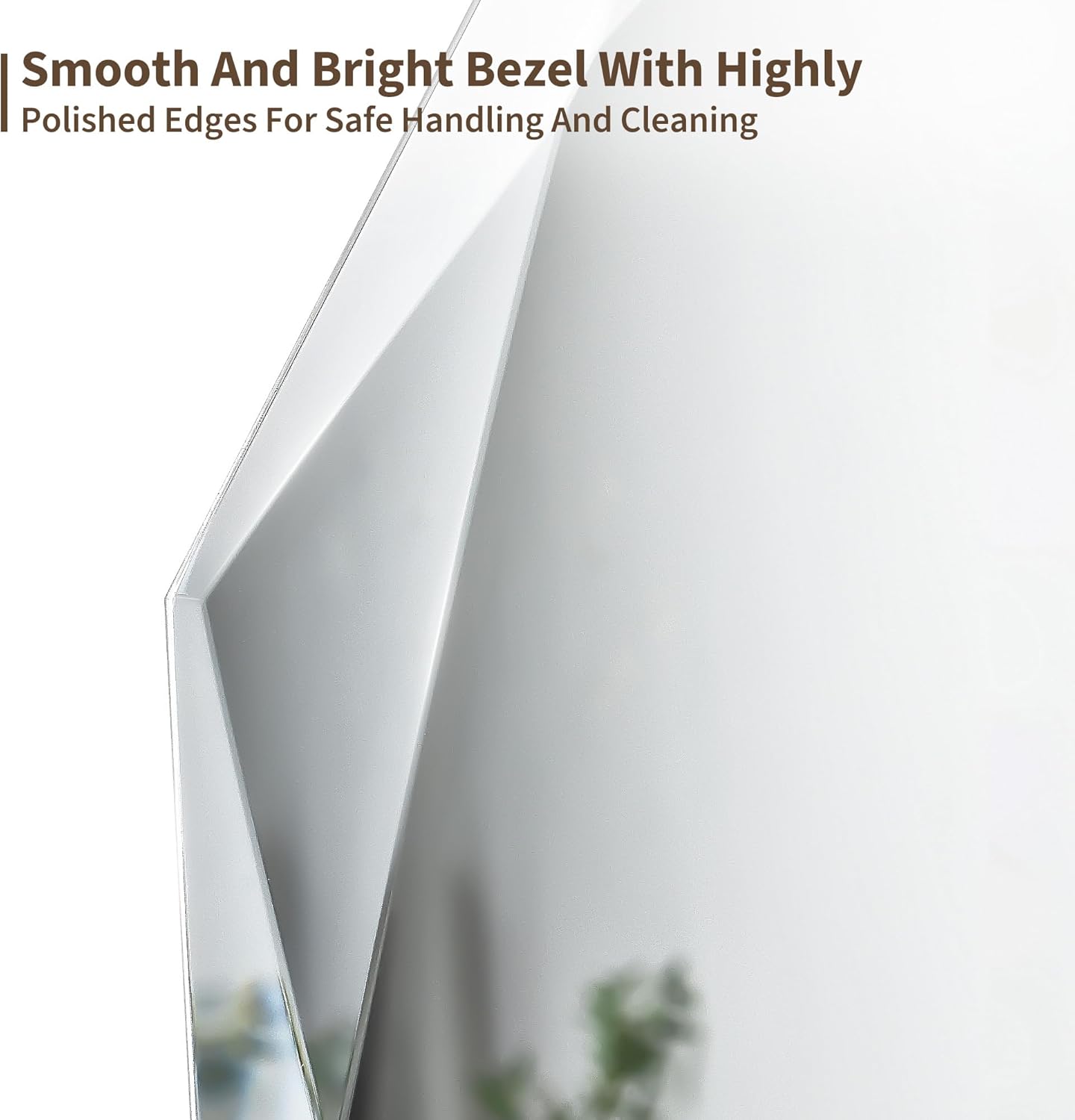 Suidia Bathroom Mirror, 20x 30 Wall Mirror, Frameless Bathroom Mirror with Beveled Edge for Bedroom, Living Room, Entryway, Hallway, Arched Shape