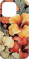 Vista 31 de Hawaiian Tropical Design Yellow Red Hibiscus Plumeria Case for iPhone 16
