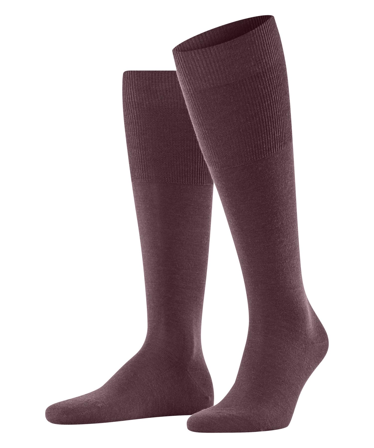 FALKE Herren Kniestrümpfe Airport M Kh Wolle Baumwolle lang einfarbig 1 Paar, Rosa Roan Rouge 8936, 43-44