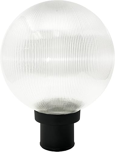 KastLite Accesorio de iluminación combinado de poste de lámpara  Lente prismática de 10 pulgadas con montaje negro  Se adapta a postes de 3 pulgadas disponible en Yaxa Venezuela