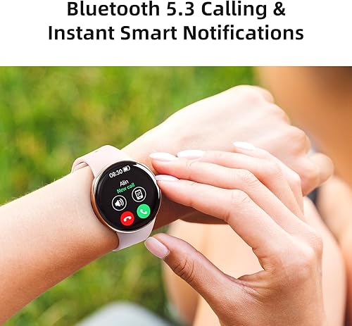 Vista 4 de Parsonver AMOLED Smart Watch for Women Men, Always-On Display Fitness Tracker, Answer/Make Calls, 2 Quick-Release Bands, Heart Rate, Sleep Monitor