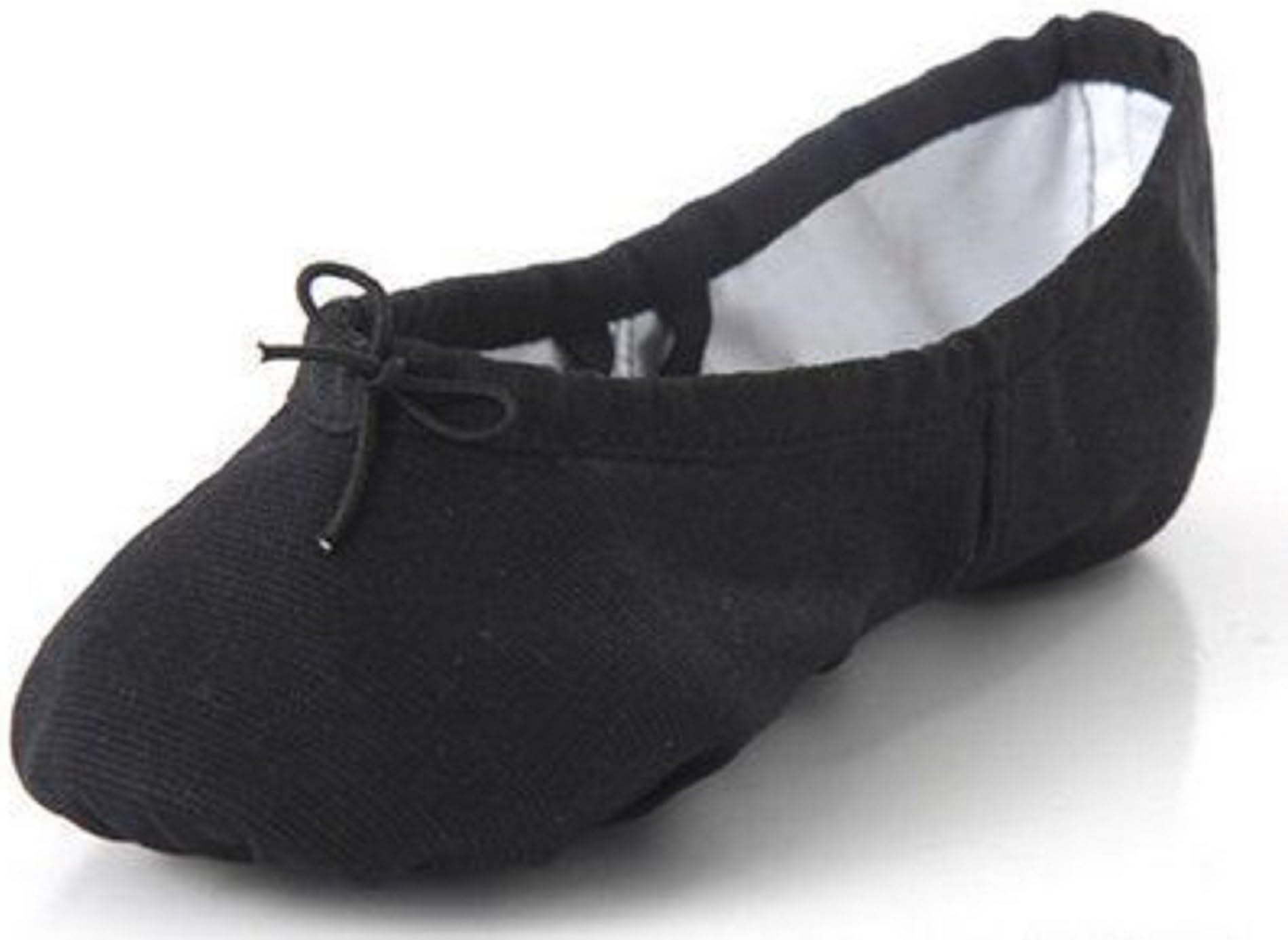 Ballet Dance Gymnastic Yoga Canvas Shoes Children's & Adult's Sizes (Child UK8/EU26, Black)