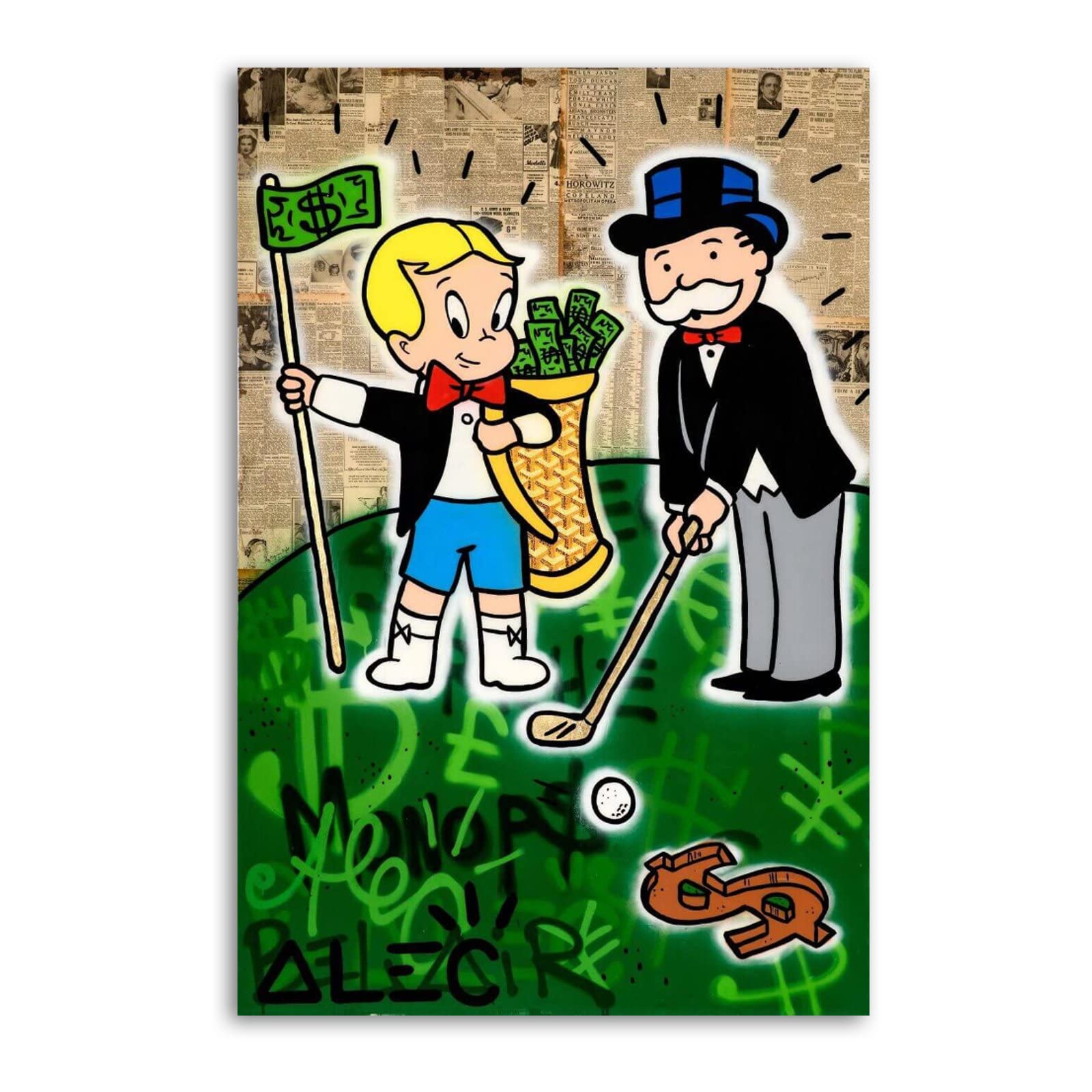 IIMAlec Monopolys Goyards Golf Poster Decorative Painting Canvas Wall Posters And Art Picture Print Modern Family Bedroom Decor Posters 16x24inch(40x60cm)