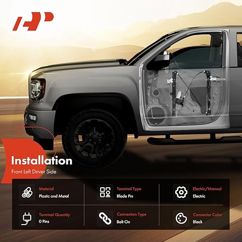 Miniatura 3 de A-Premium - Regulador de ventana eléctrico sin motor de reemplazo para BMW E46 323i 325i 325xi 328i 330i 330xi para el lado del conductor delantero