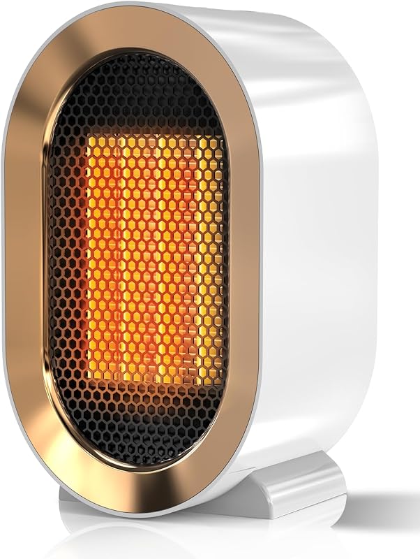1200W Ceramic Space Heater, White | Portable, Quiet, Fast Heating, Tip-Over, 2 Heat Modes,Flame-Retardant ABS,Overheat Auto-Shutoff,Hidden Handle,Lightweight