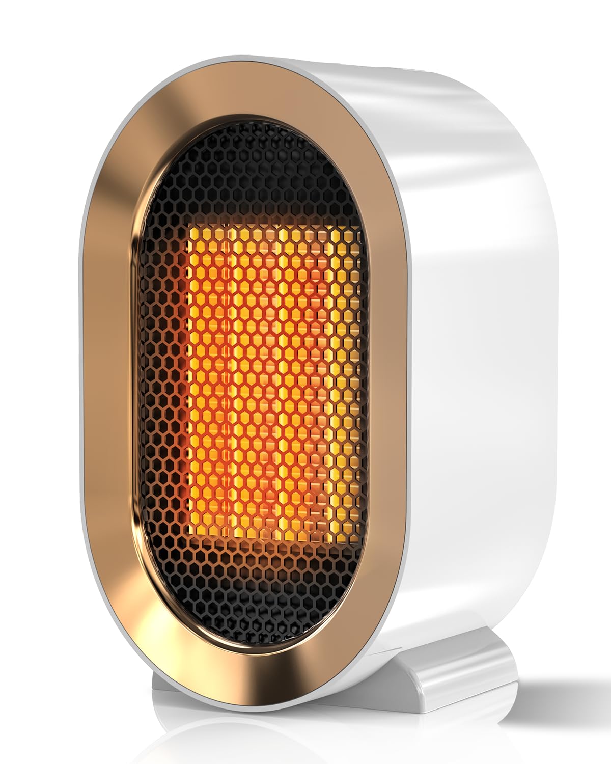 QQT Electric Space Heater,Portable Energy Efficient Space Heaters for Indoor Use,Two-Speed Portable Heater Fan for Office with Adjustable,Overheating Protection,Dumping Shutdown (White)