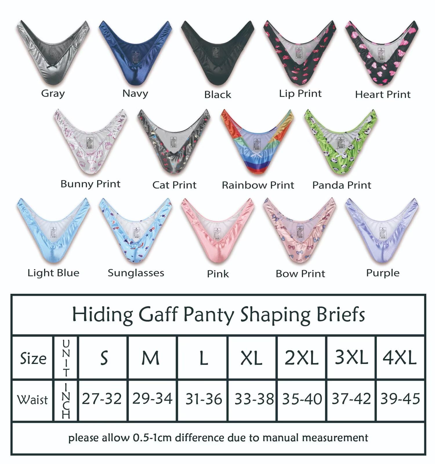 Landofgenie Tucking Gaff Höschen für Crossdresser Hiding Gaff Panty Shaping Panty Unterwäsche Unterhosen für Transgender