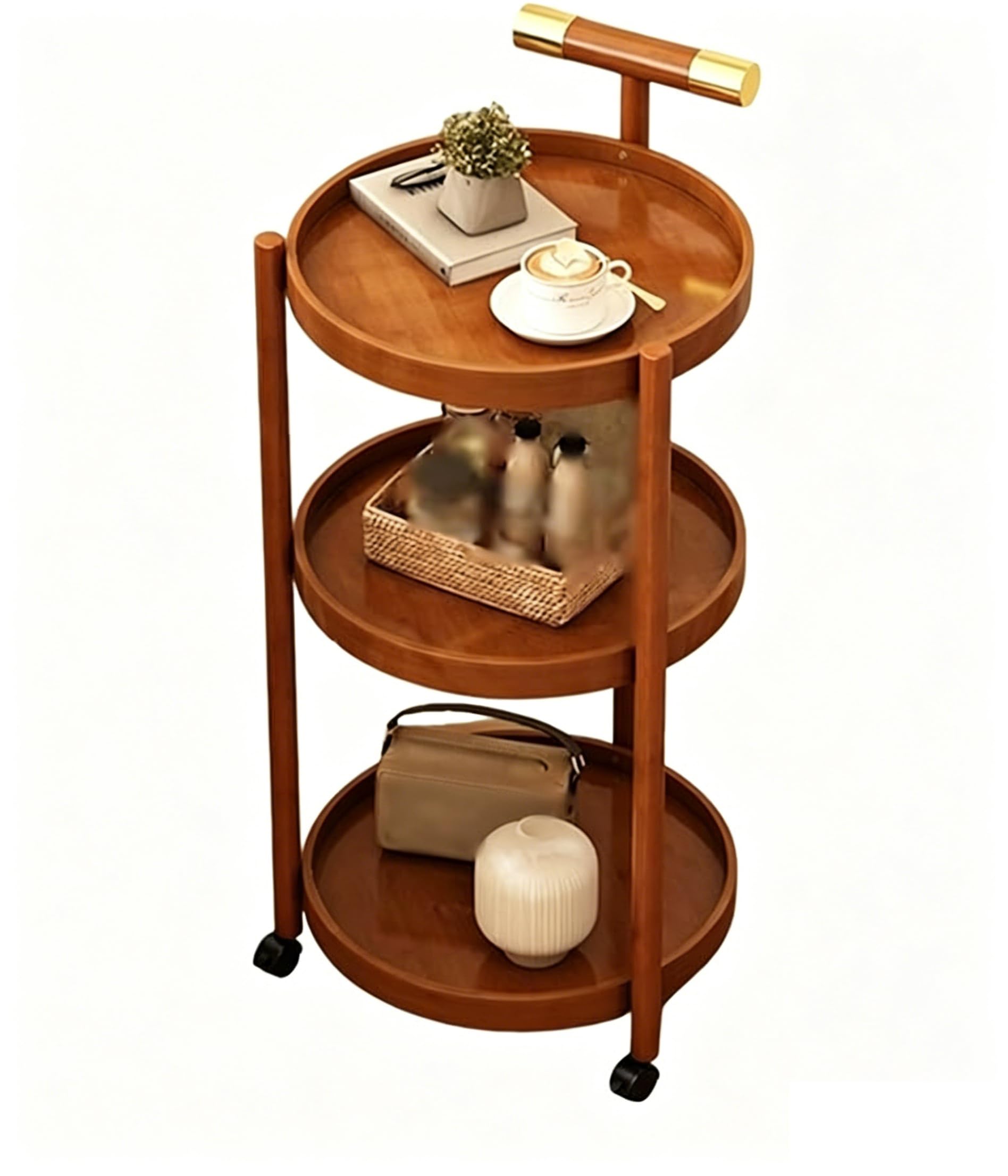 Mesita de noche y carrito de té minimalista para el dormitorio