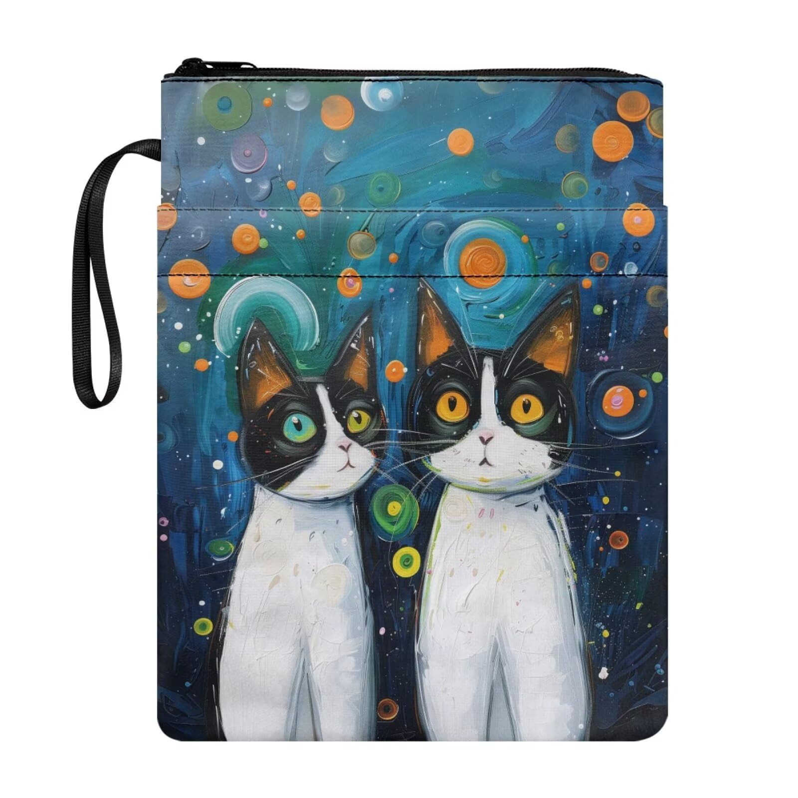 UOIMAG Galaxy Cat Book Pouch Book Sleeve Protective Cover for Paperbacks for Back to School Kids — image 1