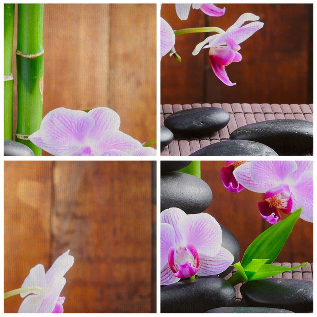 Decoración Pared Grande Cuadro Decorativo De Bambú Sobre Lienzo 65x120 Cm - Vertical, Moderno, Ideal Para Salón O Dormitorio Laminas Decorativas Pared