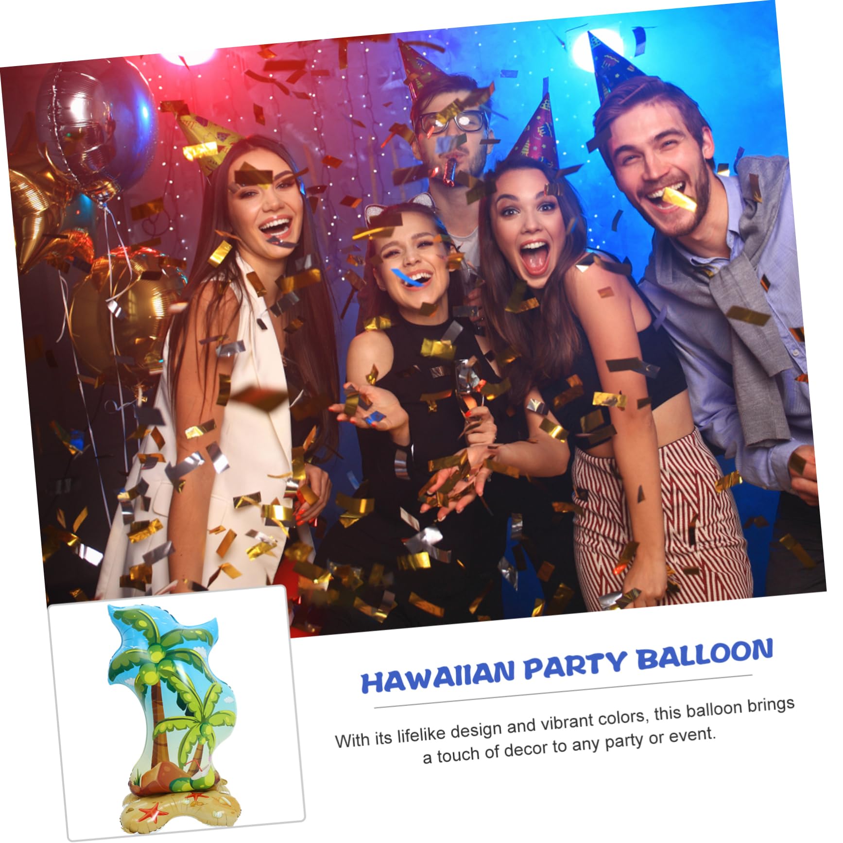 UPKOCH 4piezas Inflable De Tropical Para Decoración De Fiesta Hawaiana Accesorio Para Celebraciones De Verano y Fotografía Playa