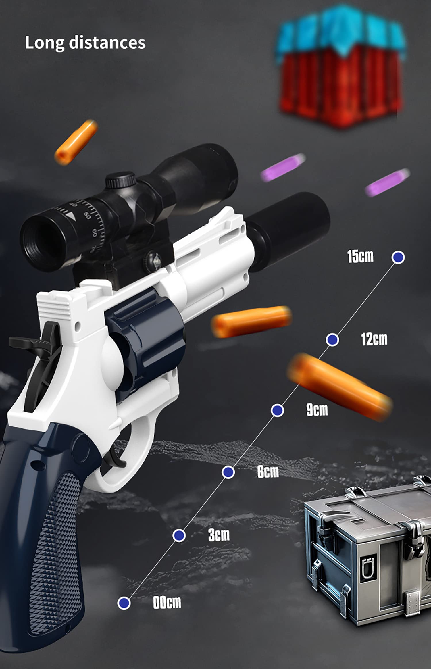 Upwsma Soft Bullet Revolver Toy Gun, Toy Guns That Look Real,simulates