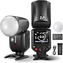 NEEWER Z2-S 2.4G TTL Round Head Flash Speedlite Compatible with Sony Cameras, 76Ws 1/8000s HSS with Diffuser, 2 Modeling Lamps, Upgraded UI, TTL/M Toggle Key, 3000mAh Battery, 600 Full Power Flash