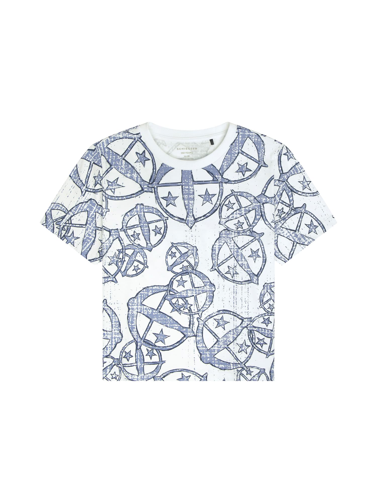 Schiesser Damen Schlafanzugoberteil Shirt Kurzarm - 183234