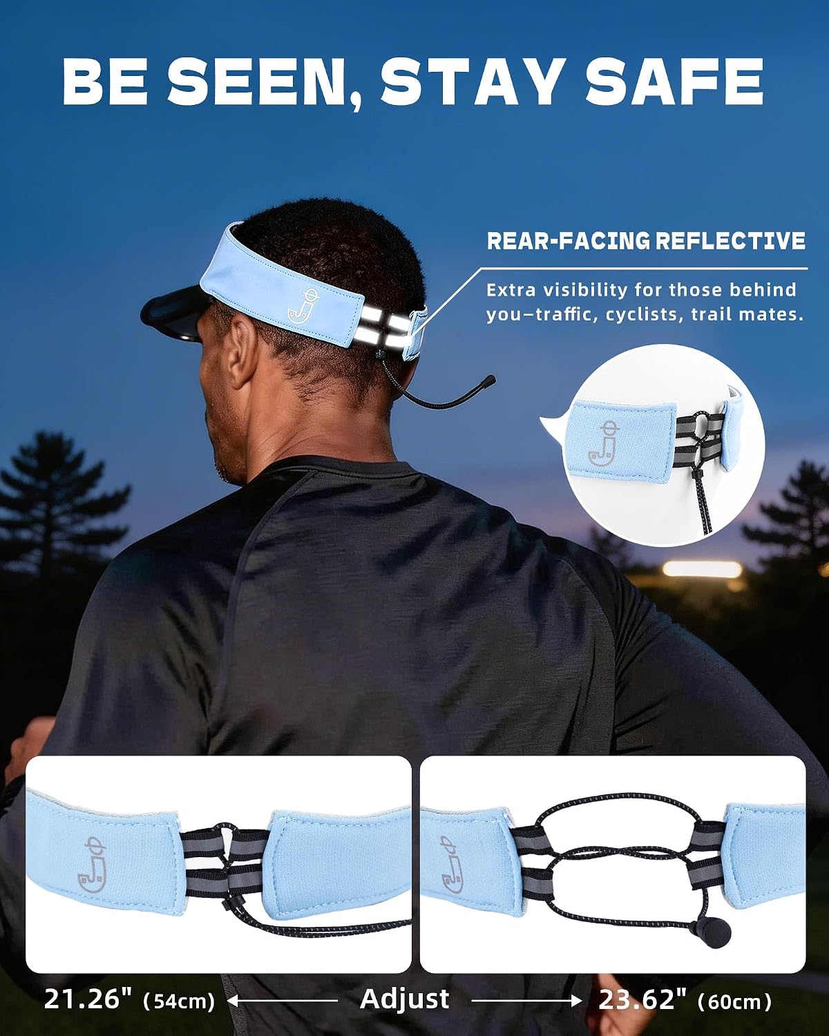 Transparent Sun Visor Hat for Women Men - UPF 50+ Clear Brim Adjustable Drawstring for Golf Tennis Pickleball