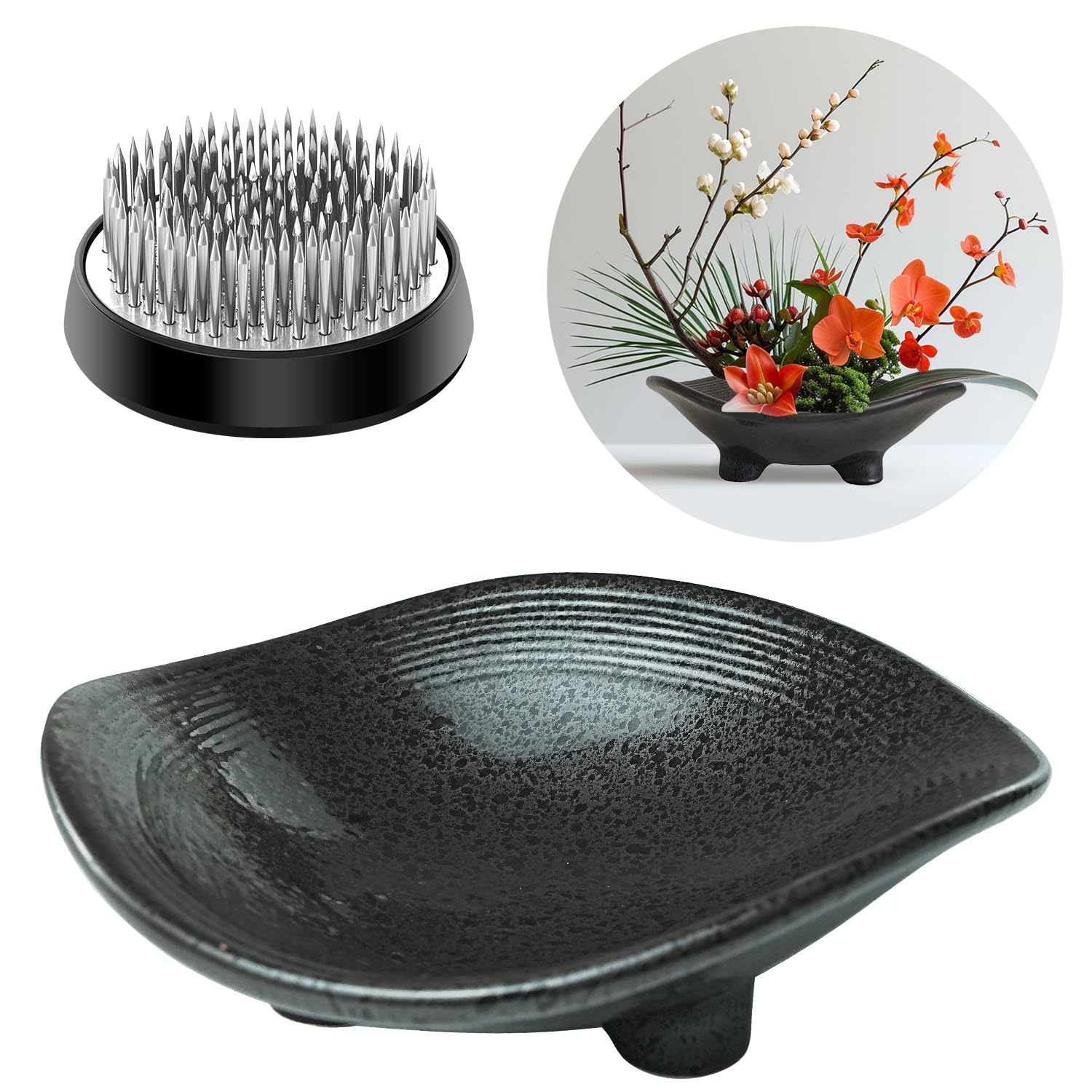 Amazon.com: Japanese Inspired Ikebana Vase Kit, Black Flower