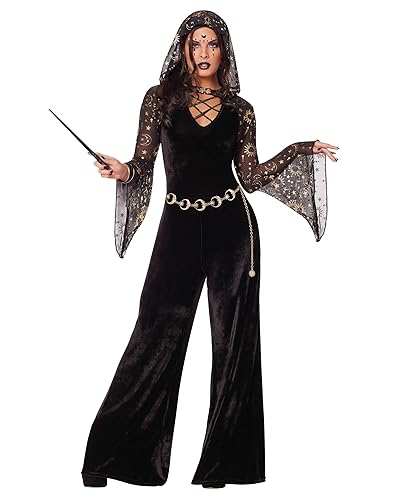 Adult Spellbinding Witch Jumpsuit Costume | Witch Outfit | Black